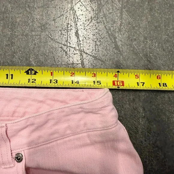 Crazy Horse Boyfriend Cropped Jeans Women Size 12 Orchid Pink Stretch Flat Front - Picture 5 of 8